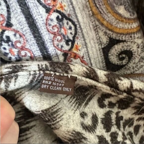 J. McLaughlin Gia Reversible Open Front Wool Poncho L/XL - Picture 6 of 7